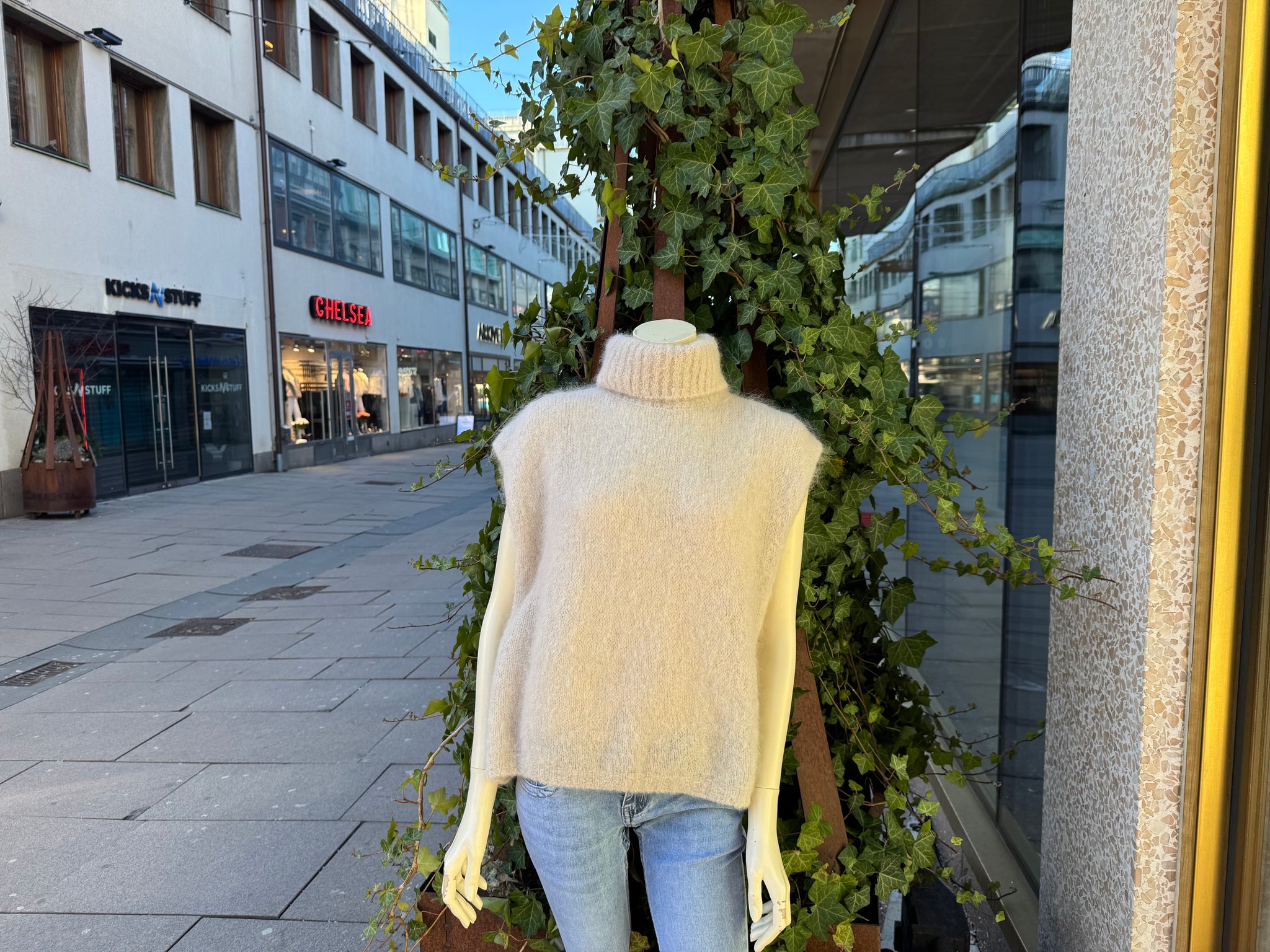 Mohair ärmlös tröja/pullover